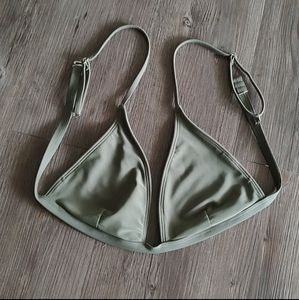 Army green bikini top
